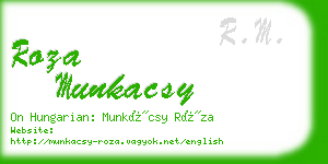 roza munkacsy business card